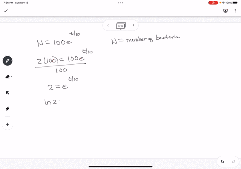 the-number-of-bacteria-n-at-a-certain-time-t-is-given-by-n-100et-10-when-there-are-100-bacteria-at-time-t-0-hours-find-how-many-hours-t-it-takes-for-the-bacteria-to-double-that-is-increase-f-14419