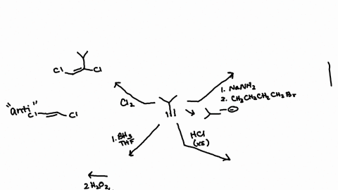 a-common-alkyne-starting-material-is-shown-below-predict-the-major-product-for-each-reaction-ignore-any-inorganic-byproducts-incorrect-15-attempts-remaining-1-mathrmnanh_2-2-mathrmch_3-mathrmch_2-math