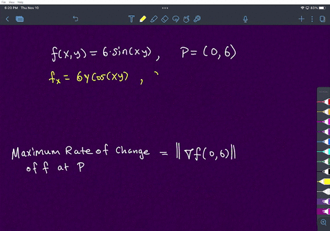 find-the-maximum-rate-of-change-of-f-at-the-given-point-and-the-direction-in-which-it-occurs-fx-y-6-sinxy-0-maximum-rate-of-change-direction-vector-need-help-hdlu-mhlchb-maelerl-91854