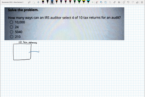 esoive-the-problem-how-many-ways-can-an-irs-auditor-select-4-of-10-tax-returns-for-an-audit-010000-24-5040-1210-87634