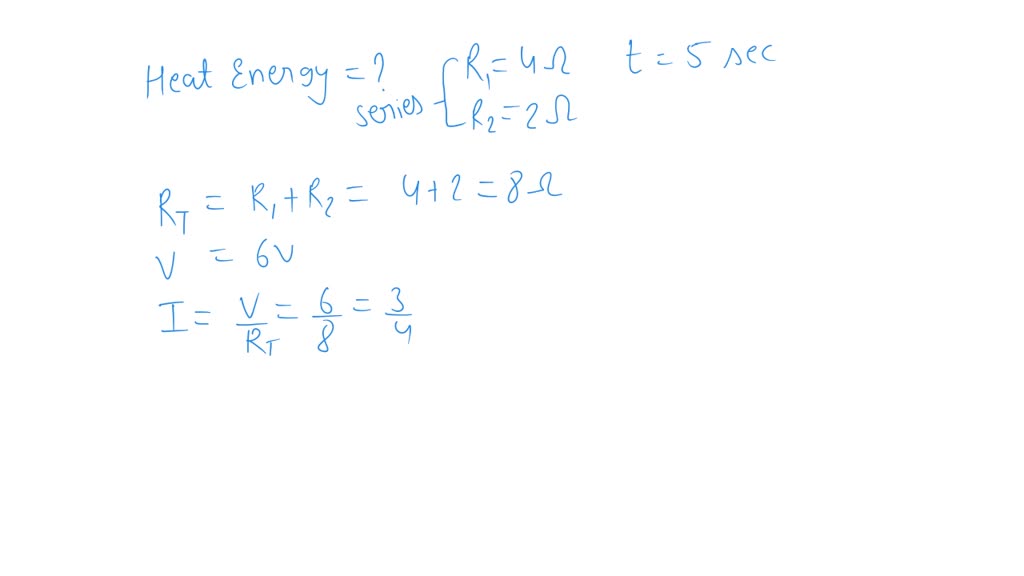 SOLVED In an electrical circuit two resistors of 2 ? and 4