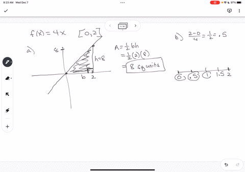 let-fx-4x-a-sketch-the-region-r-under-the-graph-of-f-on-the-interval-0-2-find-its-exact-area-using-geometry-square-units-b-use-a-riemann-sum-with-four-subintervals-of-equal-length-n-4-to-app-85272