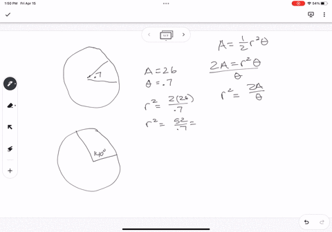 this-exercise-involves-the-formula-for-the-area-of-circular-sector-find-the-radius-of-each-circle-if-the-area-of-the-sector-is-26-a-07-rad-862-140-461-63778
