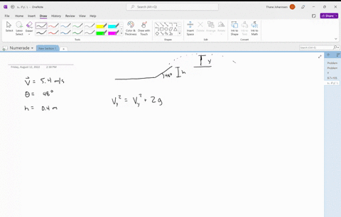 the-drawing-shows-a-skateboarder-moving-at-54-ms-along-a-horizontal-section-of-a-track-that-is-slant-49841