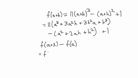 find-and-simplify-the-following-for-the-function-assume-h-0-fx-11x3-x2-1-fa-h-fah