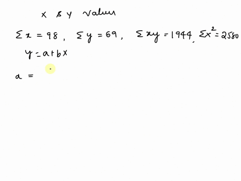 use-the-given-data-to-find-the-equation-of-the-regression-line-round-the-final-values-to-three-significant-digits-if-necessary-a-horizontal-table-lists-x-values-in-the-first-row-and-y-values-41573