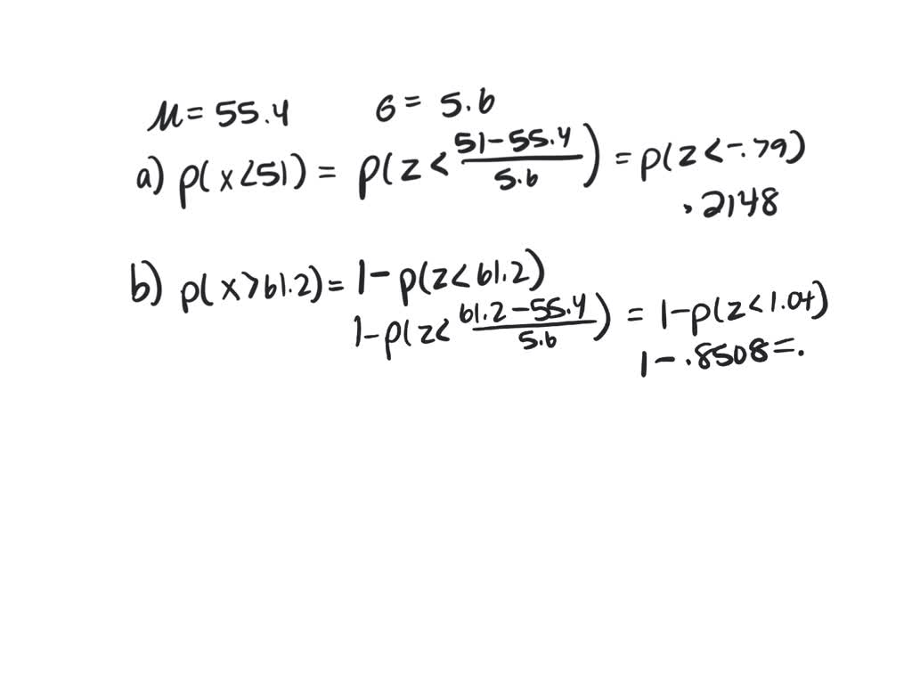 SOLVED: Heights of 10 year old children, regardless of sex, closely follow  a normal distribution with mean 55.4 inches and standard deviation 5.6  inches. Round answers to 4 decimal places. a) What