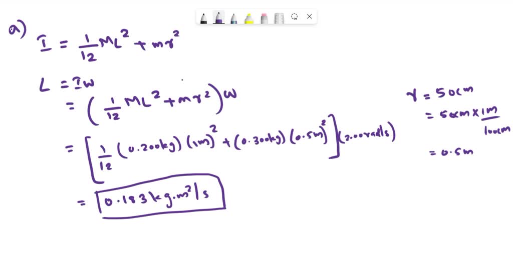 solved-particle-of-mass-0-500-kg-is-attached-to-the-100-cm-mark-of-a