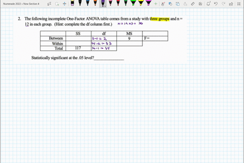 the-following-incomplete-one-factor-anova-table-comes-from-a-study-with-three-groups-and-n-12-in-each-group-hint-complete-the-df-column-first-ss-df-ms-between-within-total-statistically-sign-30772