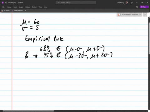 the-68-95-997-rule-what-percentage-of-the-area-under-the-provided-normal-curve-is-between-55-and-70-4757-815-1585-1357-56584