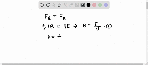 what-value-of-b-should-be-used-in-a-velocity-selector-shown-below-so-that-protons-with-a-kinetic-energy-of-20-kev-are-not-deflected-to-the-left-or-the-right-if-e-is-fixed-at-80-kvm-b-points-80065
