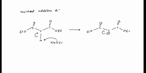 8-shown-below-are-reagents-for-a-michael-addition-reaction-naoet-eto-oet-draw-the-expected-conjugate-addition-product-to-the-right-of-the-arrow-4-points-explain-why-cyclohexene-would-not-par-21495