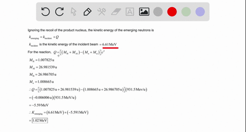 a-beam-of-661-mev-protons-is-incident-on-a-target-of-frac2713-mathrmal-those-that-collide-produce-th-68356