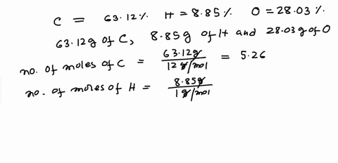 a-determine-the-empirical-formula-of-a-compound-with-6312-carbon-885-hydrogen-and-2803-oxygen-b-determine-the-molecular-formula-if-its-molar-mass-is-22832gmole-46486