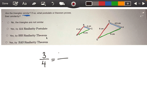 are-the-triangles-similar-if-so-what-postulate-or-theorem-proves-their-similarity