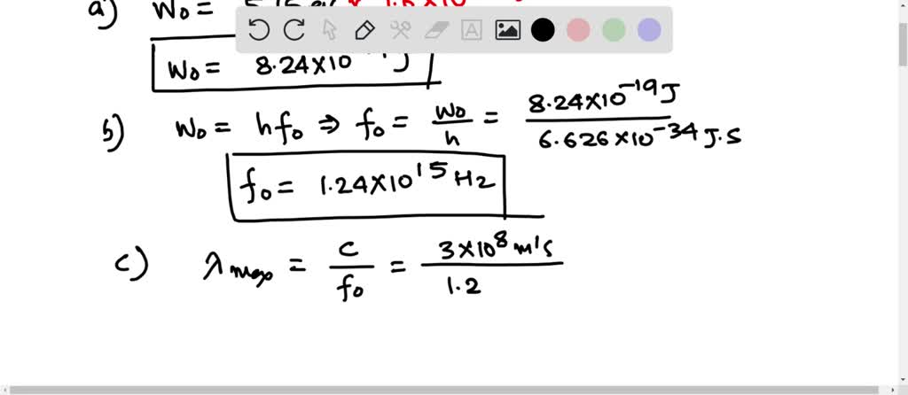 SOLVED: The work function for nickel is 5.15 eV: (a) Convert the value ...