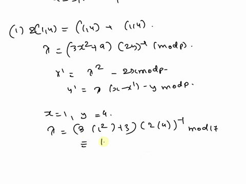 consider-the-elliptic-curve-group-based-on-the-equation-y2x3axbmodp-y-2-x-3-a-x-b-mod-p-where-a3-a-3-b12-b-12-and-p17-p-17-in-this-group-what-is-2141414-2-1-4-1-4-1-4-in-this-group-what-is-1-25859