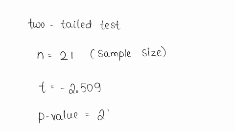use-a-table-of-t-values-to-estimate-the-p-value-for-the-specified-one-mean-t-test-two-tailed-test-n-21-t-2509-question-8-options-002-p-005-005-p-010-0005-p-001-001-p-0025-84677
