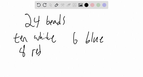 in-a-box-of-24-beads-ten-are-white-and-eight-are-red-the-rest-of-the-beads-are-blue-calculate-the-fraction-of-the-beads-that-are-blue-33364