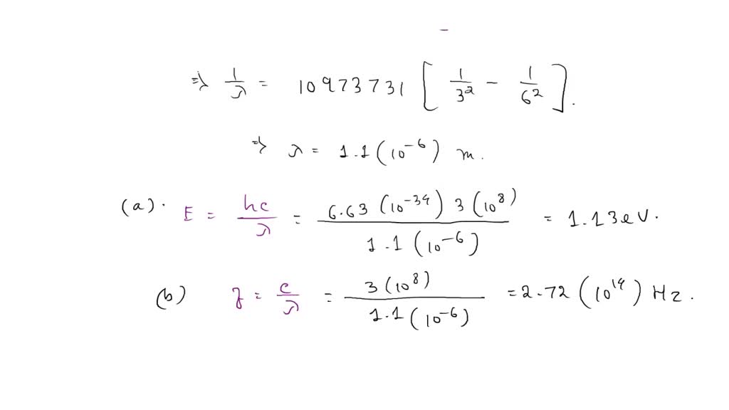 SOLVED A Photon is emitted when an electron from a hydrogen atom undergoes a transition from a