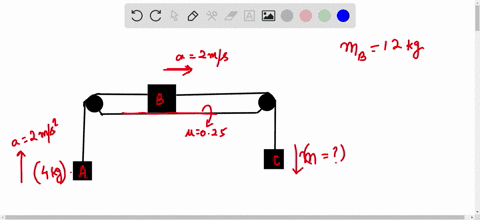 block-a-in-textbffig-p589-has-mass-400-kg-and-block-b-has-mass-120-kg-the-coefficient-of-kinetic-friction-between-block-b-and-the-horizontal-surface-is-025-a-what-is-the-mass-of-block-c-if-block-b-i-2