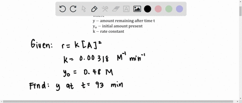 the-reaction-2a-b-obeys-the-rate-law-rate-ka2-with-k-000318-mmin-if-a-sample-has-an-initial-concentration-of-048-m-what-will-be-the-concentration-of-a-be-after-93-minutes