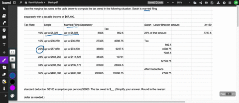 use-the-marginal-tax-rates-in-the-table-below-to-compute-the-tax-owed-in-the-following-situation-sarah-is-married-filing-separately-with-a-taxable-income-of-67400-tax-rate-single-married-fil-54993