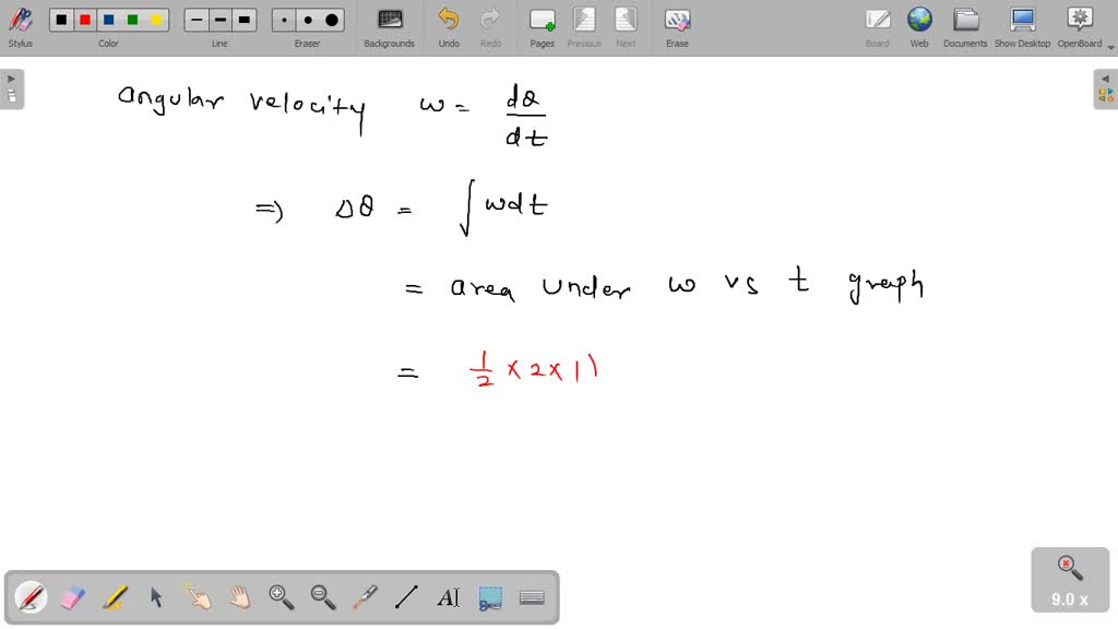 SOLVED: The figure shows the angular velocity for a system as a ...