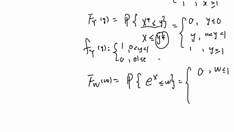 let-x-be-a-random-variable-with-pdffx-ax3-if-0-x-1-and-zero-otherwise-use-the-cumulative-cdf-technique-to-determine-the-pdf-of-each-of-the-following-random-variables_-a-y-x4-6-w-ex-c-z-in-x-26606