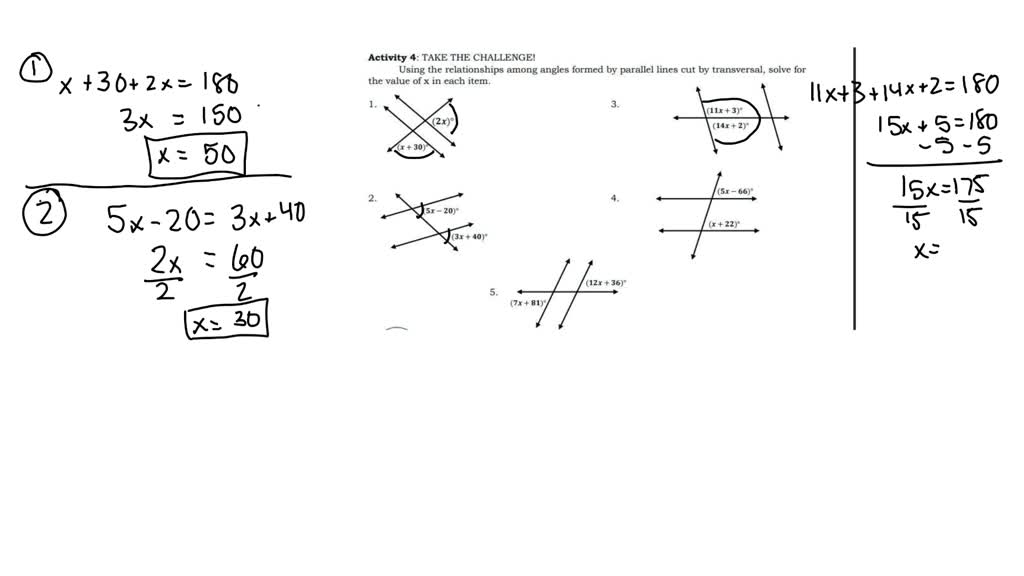 Solved Activity 4 Take The Challenge Using The Relationships Among