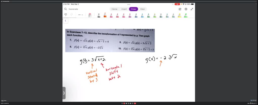 SOLVED: Consider the graph of y = f(x) shown below. Sketch the graph of ...