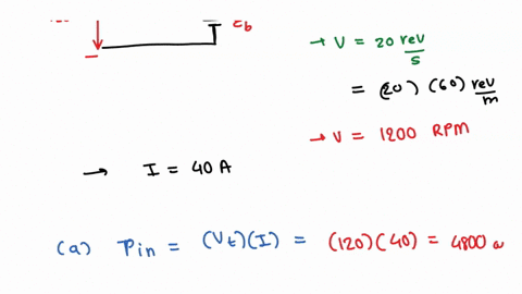 a-permanent-magnet-dc-motor-has-an-armature-resistance-of-05-and-when-a-voltage-of-120-v-is-applied-to-the-motor-it-reaches-a-steadystate-speed-of-rotation-of-20revs-and-draws-40a-what-will-07127