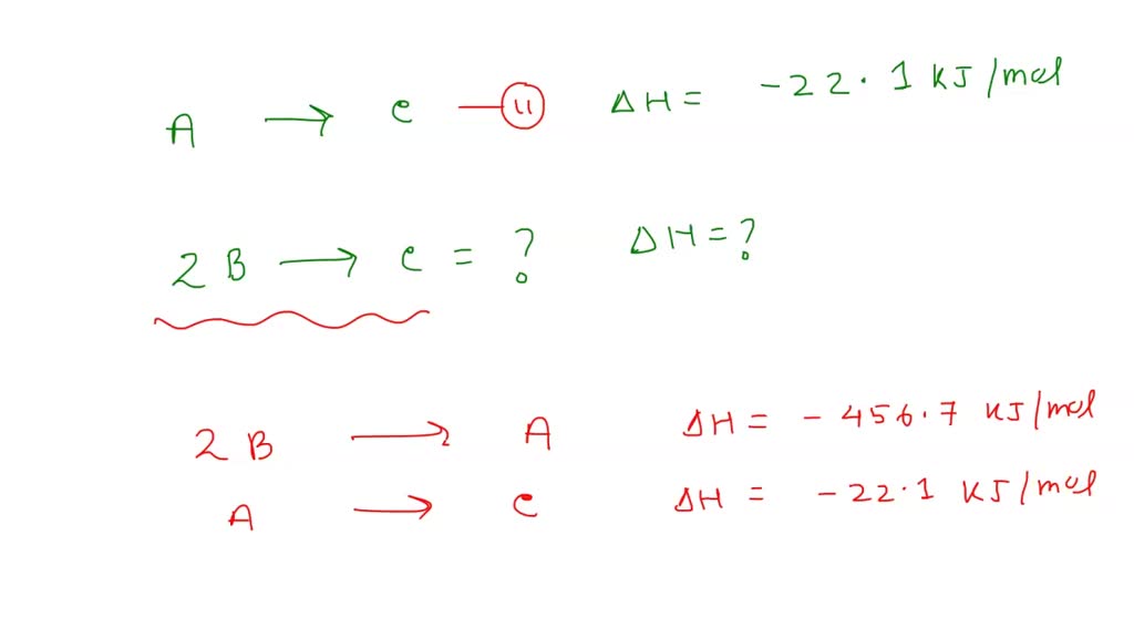 SOLVED: Use the data below to calculate ΔG°rxn for the reaction: A+2B ...