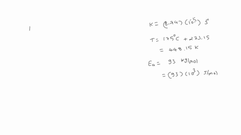the-rate-constant-for-a-reaction-determined-to-be-874-x-10-5-s-1-at-175-c-and-the-activation-energy-is-93kjmol-what-is-the-frequency-factor-for-this-reaction-answer-is-605-x-106-s-1-22126