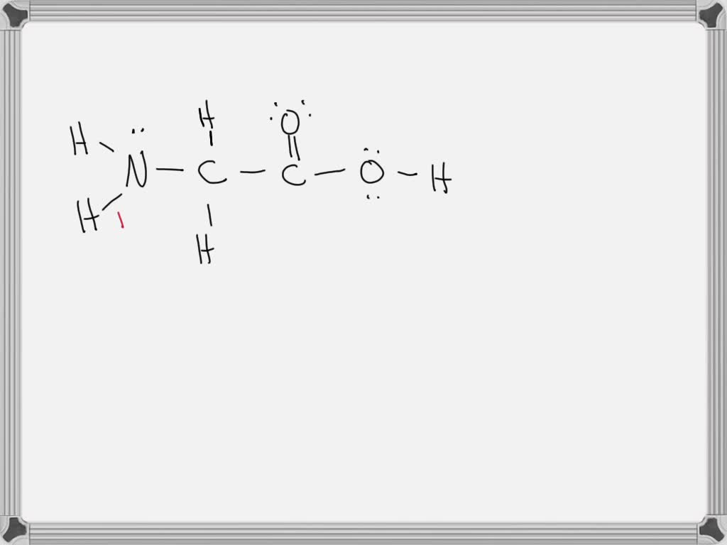 'Label the molecular shape around each of the central atoms in the amino acid glycine., Answcr Bank, tetrahedral, H, trigonal pyramidal, bent, trigonal planar, linear'
