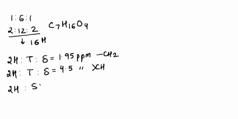 e-the-off-resonance-and-proton-decoupled-13c-nmr-spectra-of-a-compound-with-molecular-formula-chioa-is-given-below-the-1h-nmr-spectra-of-this-compound-shows-a-triplet-195-ppm-singlet-6-33-pp-21533