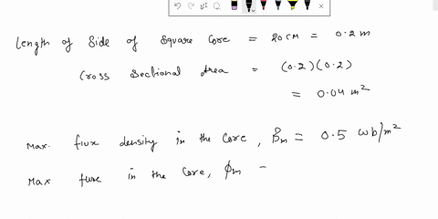 a-single-phase-50-hz-core-type-transformer-has-square-cores-of-20-cm-side-the-permissible-maximum-flux-density-is-05wbm2-calculate-the-number-of-turns-per-limb-on-the-high-and-low-voltage-si-64362
