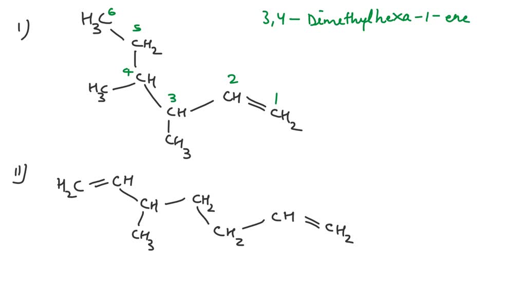 Name The Given Alkenes Using Systematic Names