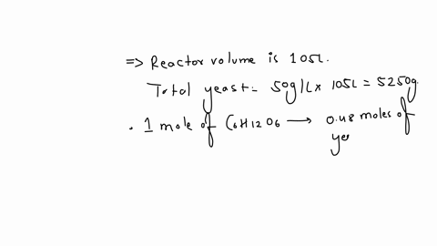 311-the-growth-of-baker-yeast-s-cerevisiae-on-glucose-may-be-described-simply-by-the-following-equation-cgh2o-302-048nh_048chno-yeast-432h0312c0-in-a-batch-reactor-of-volume-105-l-the-final-79307