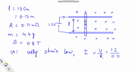 a-device-called-a-railgun-uses-the-magnetic-force-on-currents-to-launch-projectiles-at-very-high-speeds-an-idealized-model-of-a-railgun-is-illustrated-in-figure-1-a-12-v-power-supply-is-conn-38736