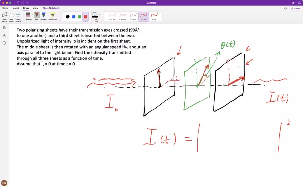 SOLVED Two polarizing sheets have their transmission axes crossed (90