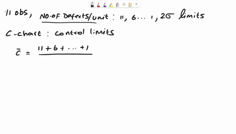 construct-the-appropriate-control-chart-for-the-11-observations-and-determine-if-the-process-is-in-control-using-two-sigma-limits-no-of-defects-per-unit-for-the-observations-are-11-6-5-2-7-7-21256