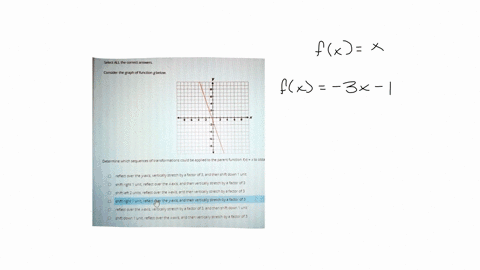select-all-the-correct-answers-consider-the-graph-of-function-gbelow-gh-4-x-b-2-6-determine-which-sequences-of-transformations-could-be-applied-to-the-parent-function-ax-x-to-obtain-the-grap-53068
