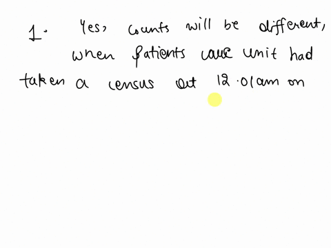 assigumnents486634-length-of-stay-answer-the-following-questions_-1a-pcu-has-a-count-of-20-patients-at-1-am-on-the-same-time-september-1-and-30-patients-at-on-september-2-could-the-counts-ha-59942