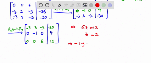 1-write-the-augmented-matrix-of-the-system-and-use-it-to-solve-the-system-if-the-system-has-an-infinite-number-of-solutions-express-them-in-terms-of-the-parameter-z-6z12-3x2y-3z-26-3x3y-3-30-77213