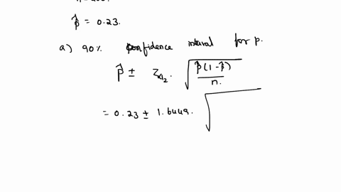 suppose-that-you-are-testing-the-hypotheses-h0-p017-vs-ha-p017-a-sample-of-size-200-results-in-a-sample-proportion-of-023-a-construct-a-90-confidence-interval-for-pb-based-on-the-confidence-09731