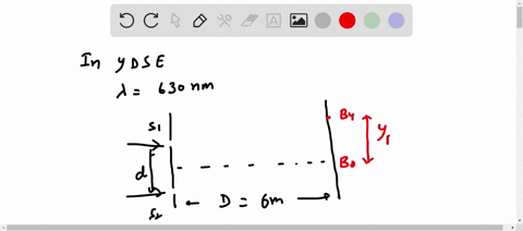 red-light-of-wavelength-630-mathrmnm-is-incident-on-a-pair-of-slits-the-interference-pattern-is-proj-96196