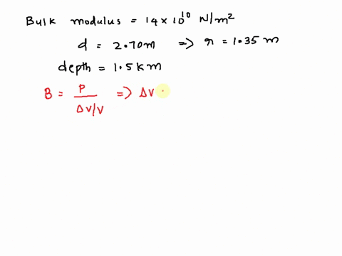 solid-sphere-of-brass-bulk-modulus-of-140-1010-nm-with-diameter-of-270-m-is-thrown-into-the-ocean-by-how-much-does-the-diameter-of-the-sphere-decrease-as-it-sinks-to-depth-of-150-km-take-the-87472
