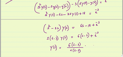 points-consider-the-following-initial-value-problem-in-which-an-input-of-large-amplitude-and-short-duration-has-been-idealized-as-a-delta-function-y-3y-8t-_-1-find-the-laplace-transform-of-t-89504