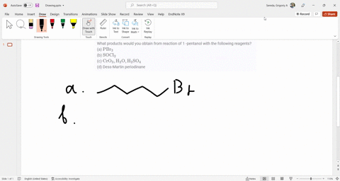what-products-would-you-obtain-from-reaction-of-1-pentanol-with-the-following-reagents-a-mathrmpbr_3-43537